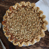 Bourbon Pear Crumble pie