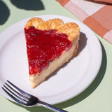 Slice of Nikko Berry Buttermilk Chess pie from Four & Twenty Blackbirds, made with Oishii Berries