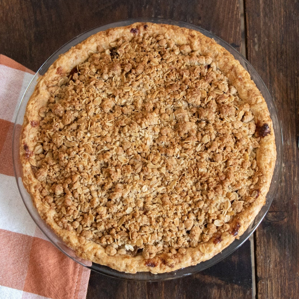 Rhubarb Crumble pie from Four & Twenty Blackbirds