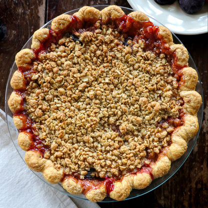 Plum Crumble Pie