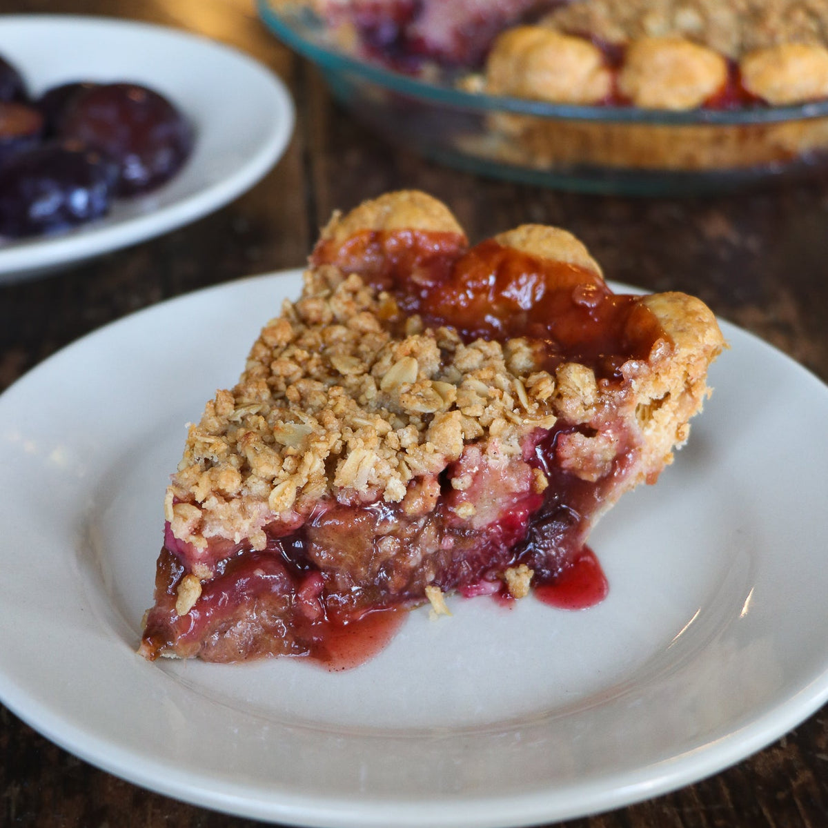 A slice of Plum Crumble pie from Four & Twenty Blackbirds